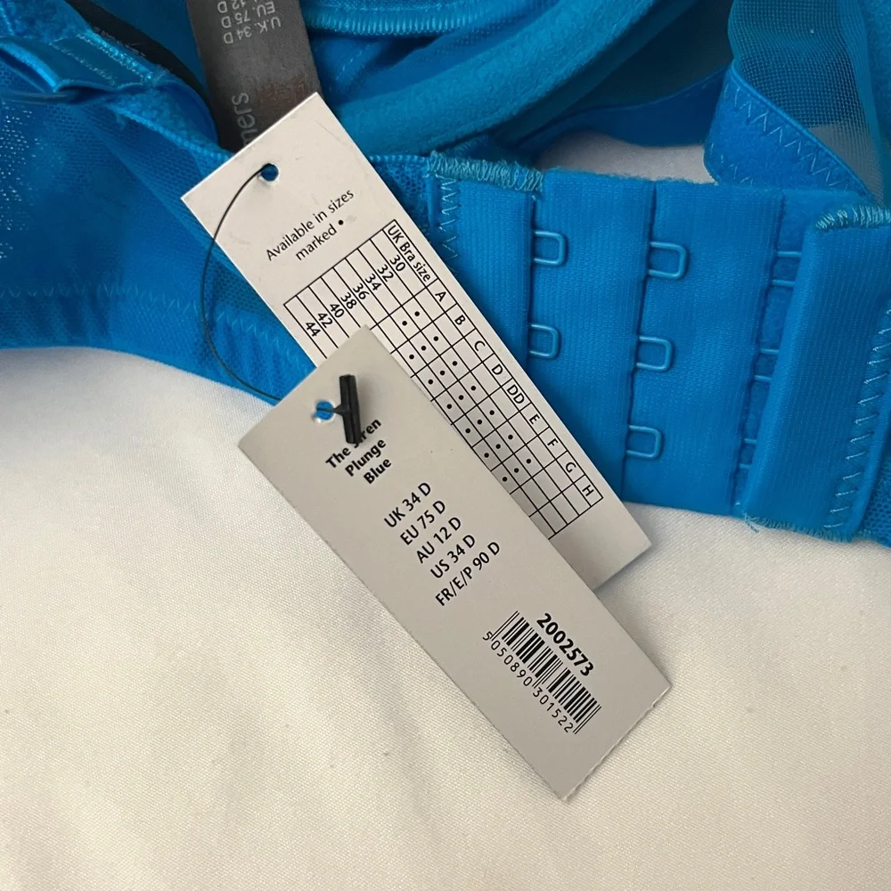 Ann Summers The Siren Plunge Bra Blue 34D